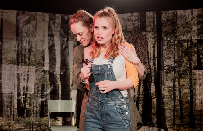 Anna Doolan and Kathryn O'Reilly in Poison Polluted at the Old Red Lion, London. Photo: Robert Workman
