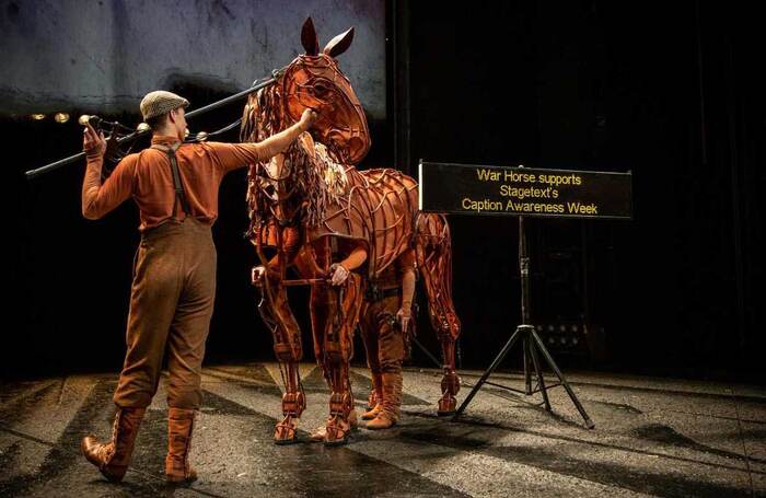 The National Theatre's War Horse supported Captioning Awareness Week in 2018