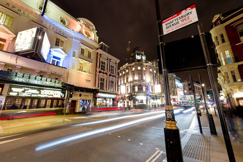 Shaftesbury Avenue in London's West End. Photo: Alex Brenner