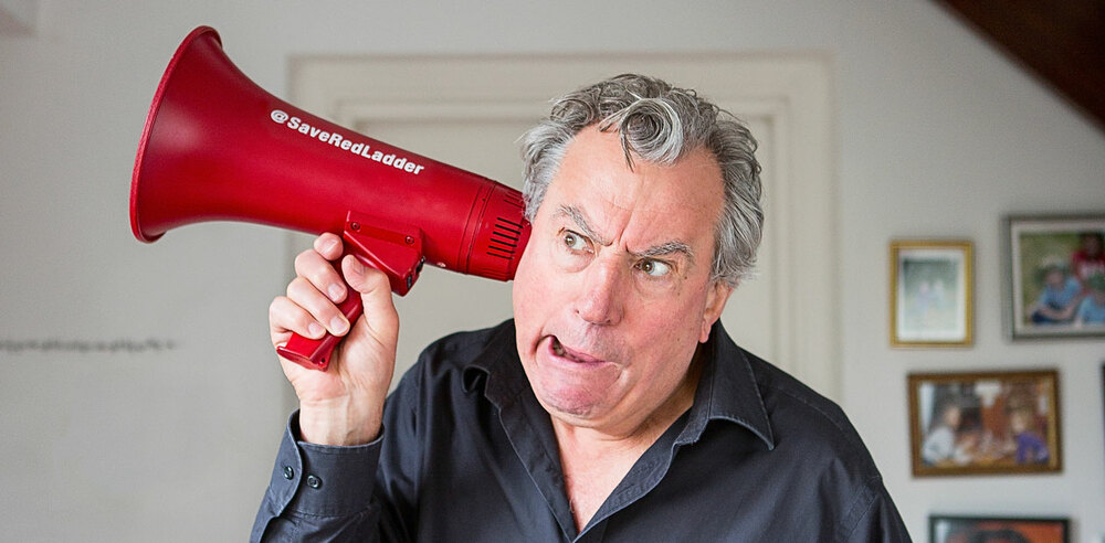 Terry Jones supports the Save Red Ladder campaign. Photo: Michael Clement