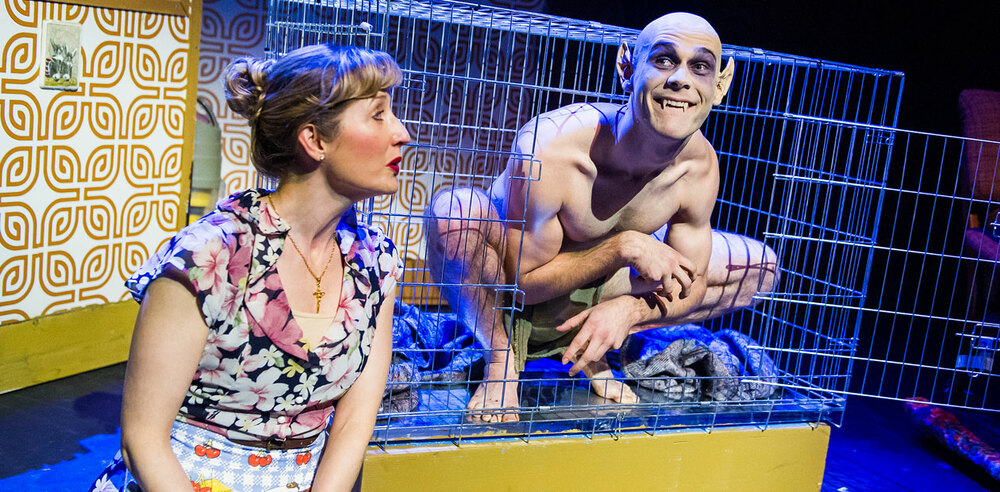 Lauren Ward and Rob Compton in Bat Boy at Southwark Playhouse. Photo: Tristram Kenton