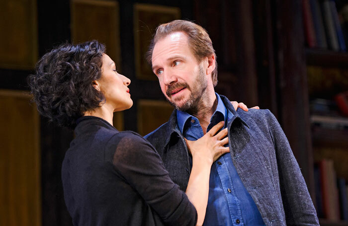 Ralph Fiennes and Indira Varma in Man and Superman. Photo: Tristram Kenton