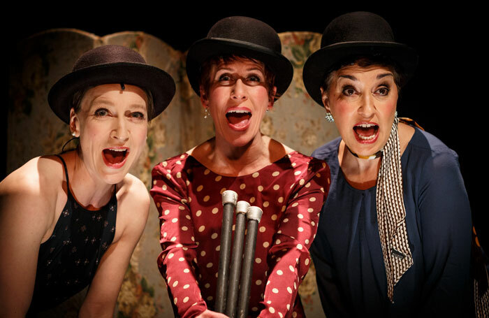 Sarah-Louise Young, Anna-Jane Casey and Ria Jones in Jerry's Girls at St James Studio. Photo: Darren Bell