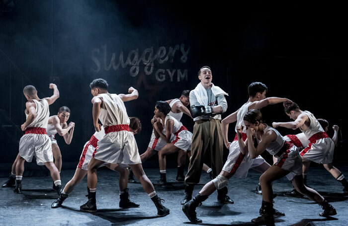 Ensemble shot of the cast of Bugsy Malone, Hammersmith Lyric, London. Photo: Manuel Harlan