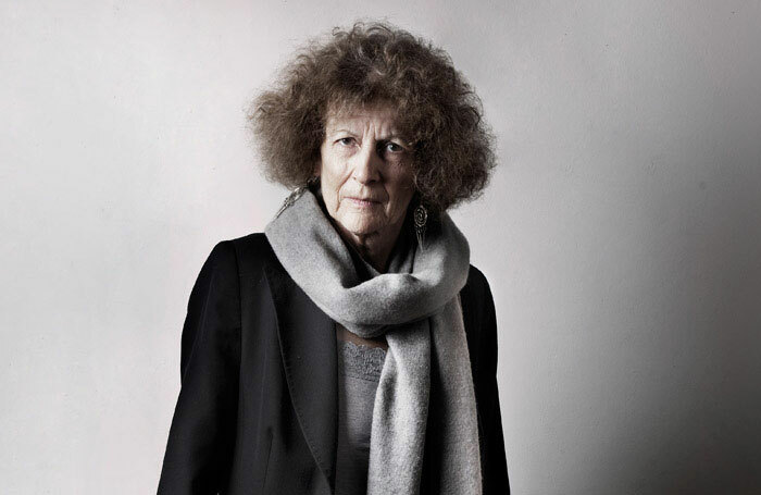 Portrait of Timberlake Wertenbaker at the Playwrights in focus exhibition. Photo: Bronwen Sharp