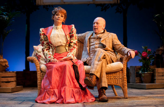 Sue Holderness and Christopher Timothy in Mrs Warren's Profession at the Everyman, Cheltenham. Photo: Farrows Creative