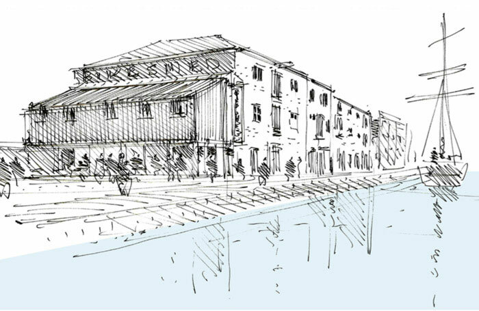 An architect's sketch of the new arts centre proposed by the Bike Shed. Picture: Haworth Tompkins