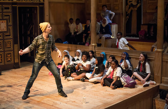 Scott Brooksbank in the Globe's Lively Action Storytelling. Photo: Cesare de Giglio