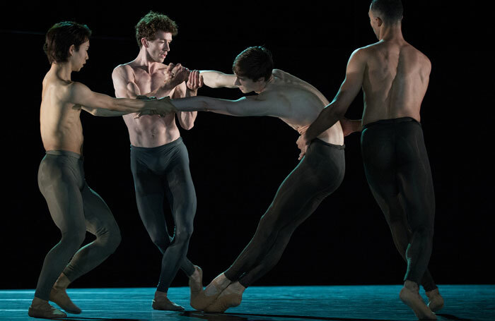 Surimu Fukushi, William Moore, Jan Casier and Manuel Renard in Ballet Zurich's Kairos (by Wayne McGregor). Photo: Judith Schlosser