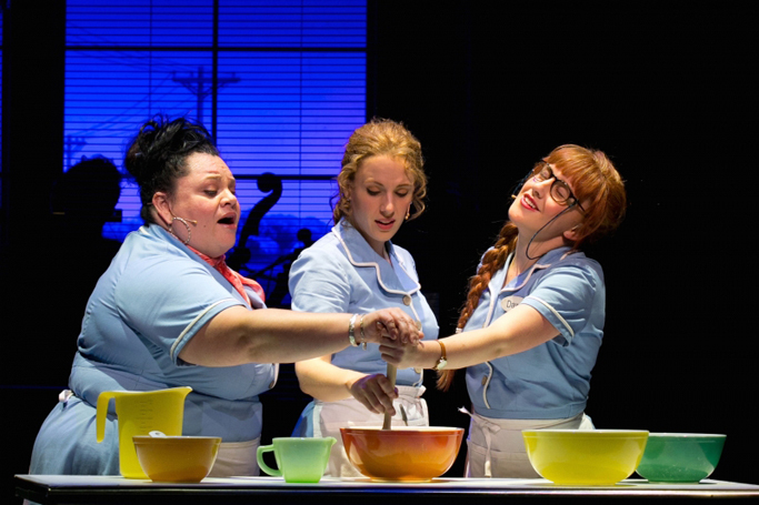 Keala Settle, Jessie Mueller and Jeanna de Waal in Waitress. Photo: Evgenia Eliseeva