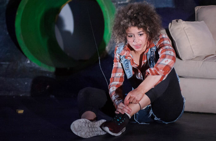 Emily Burnett in First Love Is the Revolution at Soho Theatre, London. Photo: Jane Hobson