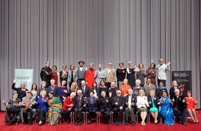 Top dance names gather for historic photograph to celebrate honours for services to dance. Photo: Elliott Franks