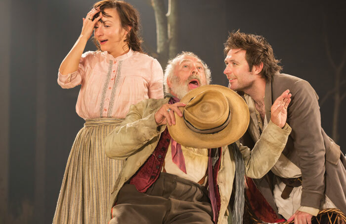 Jade Williams, Nicholas Day and James McArdle in Platonov at Chichester Festival Theatre. Photo: Johan Persson