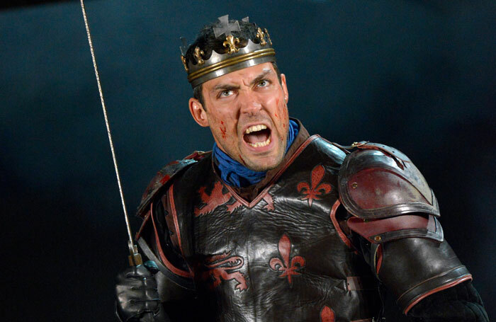 Alex Hassell in Henry V at the Barbican Theatre. Photo: Keith Pattison