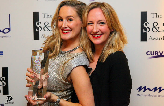 Kate Marlais and Alex Young with the S and S award. Photo: Ollie Boito