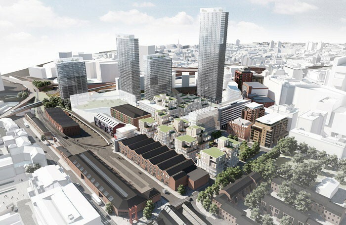 Artist's impression of St John's creative village, where the Factory will be located. Photo: Allied London