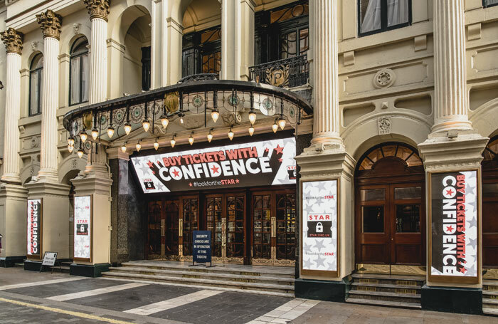 Posters at the London Palladium are encouraging people to check for the STAR kitemark. Photo: Inty Malcolm