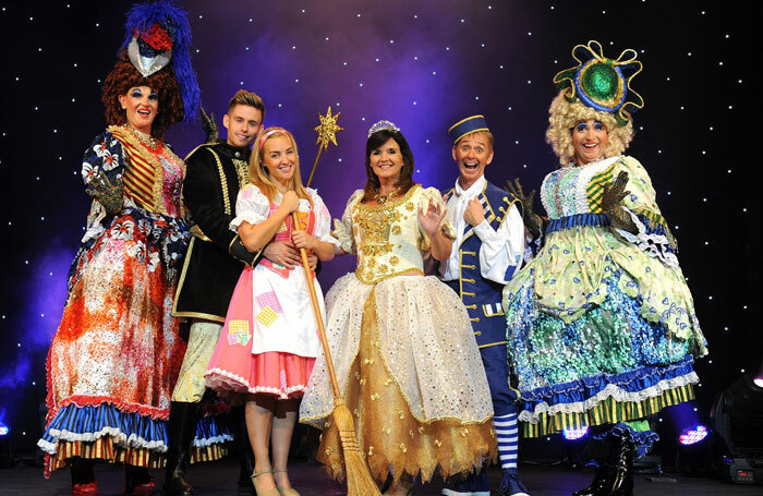 The cast of Cinderella at Rotherham Civic Theatre. Photo: John Bates