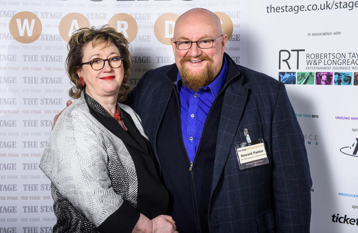 ATG's Rosemary-Squire and Howard-Panter pictured at The Stage New Year Party 2015. Photo: Alex Brenner