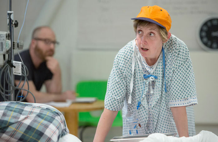 Julie Hesmondhalgh in rehearsals for Wit and the Royal Exchange Theatre, Manchester. Photo: Jonathan Keenan