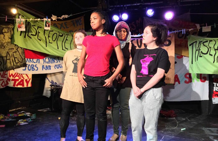 The cast of E15 at Camden People's Theatre, London Photo: Fysa Theatre