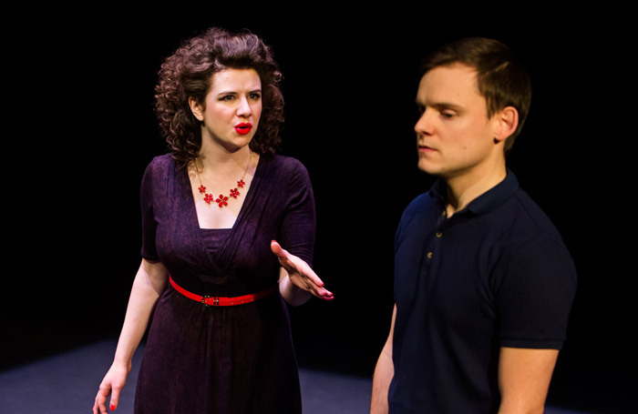 Isobel McArthur and  James Anthony-Pearson in Cock at Tron Theatre, Glasgow