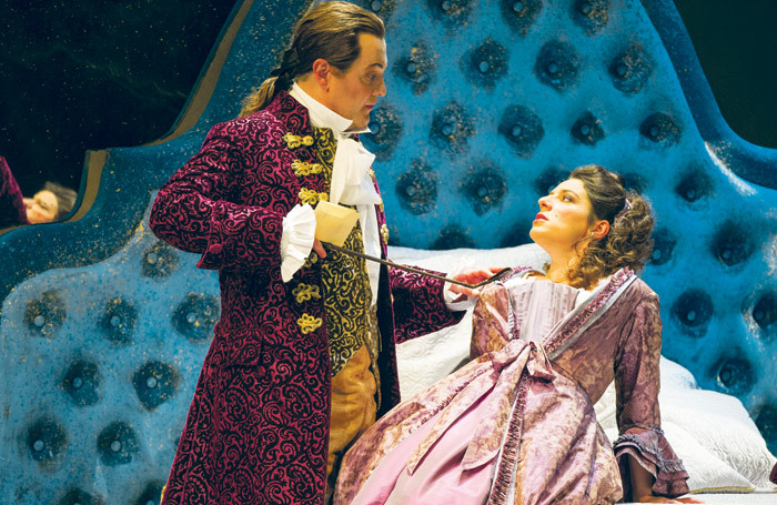 Mark Stone and Elizabeth Watts in the WNO Marriage of Figaro. Photo: Richard Hubert Smith