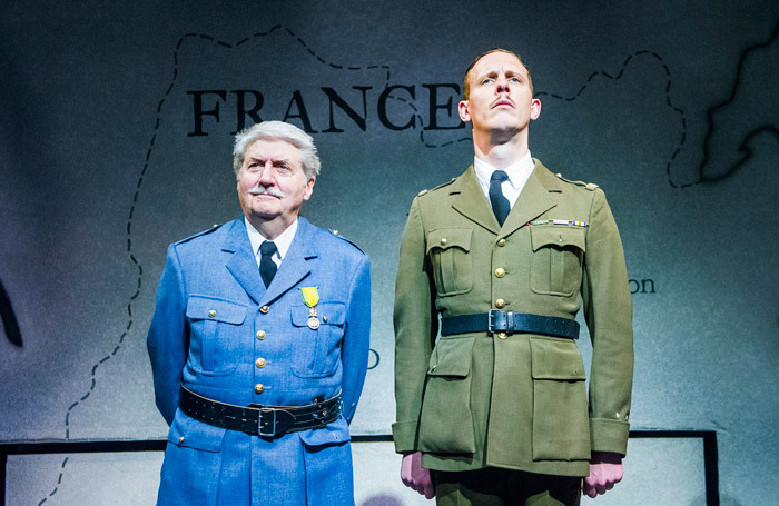 Tom Conti and Laurence Fox in  The Patriotic Traitor at Park Theatre, London. Photo: Tristram Kenton