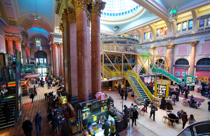 The interior of the Royal Exchange Theatre, Manchester