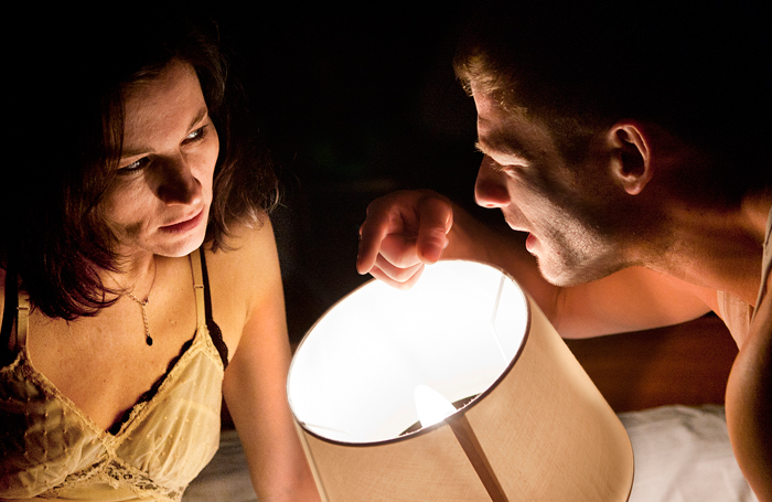 Kate Fleetwood and James Norton in Bug. Photo: Simon Annand