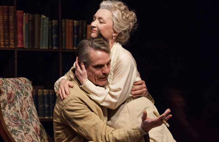 Jeremy Irons and Lesley Manville in Long Day's Journey at Bristol Old Vic. Photo: Hugo Glendinning