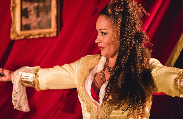Martina Laird in The Taming of the Shrew at Above the Arts, London.