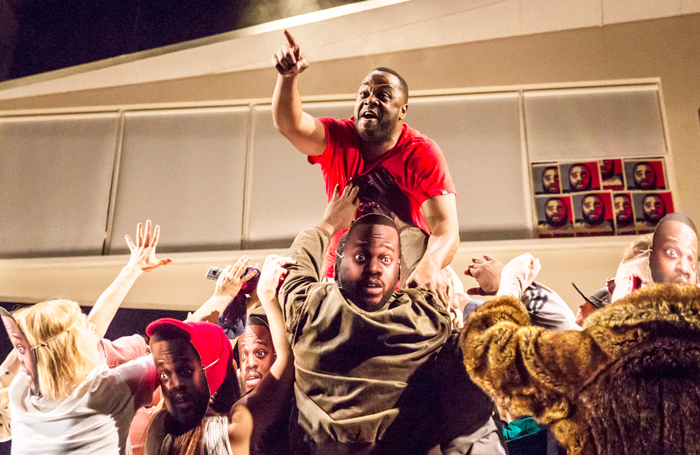 Javone Prince in The Suicide at the Lyttelton, National Theatre. Photo: Johan Persson