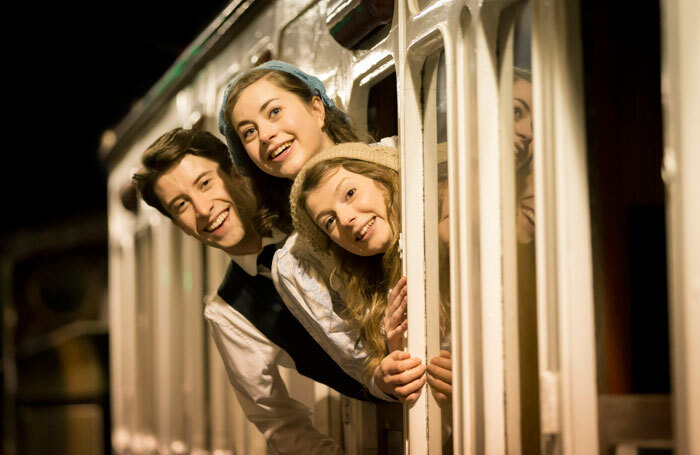 Matt Jessup, Sophie Ablett and Beth Lilly in The Railway Children. Photo; Johan Persson