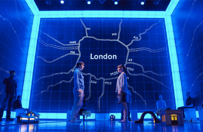 Joshua Jenkins and Gina Isaac in the UK tour of The Curious Incident of the Dog in the Night-Time. Photo: Brinkoff/Moegenburg