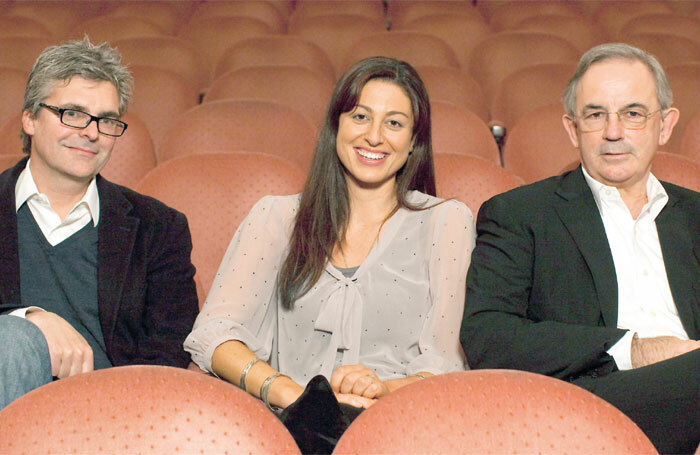 Matthew Byam Shaw (left) with Nia Janis and Nick Salmon of Playful Productions
