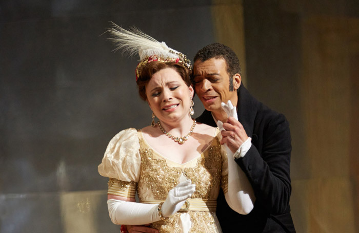 Natalya Romaniw with Roderick Williams in Eugene Onegin at Garsington Opera. Photo: Marc Douet