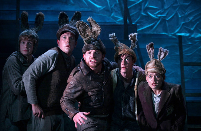 The cast of Watership Down at Watermill Theatre, Newbury. Photo: Philip Tull