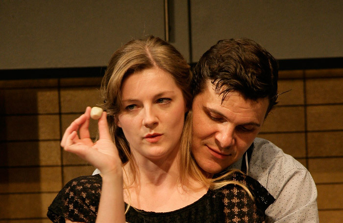 Gemma McElhinney and Christopher Price in FlatSpin at Pitlochry Festival Theatre. Photo: Douglas McBride