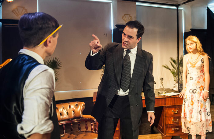 Lewis Rae, Simon Victor and Hero Douglas in The Last Tycoon at Above the Arts, London. Photo: Lidia Crisafulli