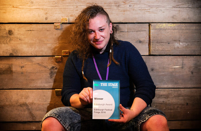 Lucy Jane Parkinson, who won one of The Stage Edinburgh awards  for Joan at Underbelly. Photo: Alex Brenner