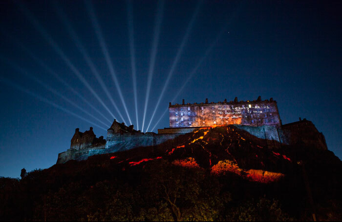 59 Productions' Deep Time event at Edinburgh Castle, which opened the Edinburgh International Festival. Photo: 59 Productions