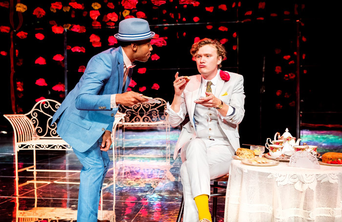 Fela Lufadeju and Edward Franklin in The Importance of Being Earnest at Birmingham Repertory Theatre. Photo: Tom Wren