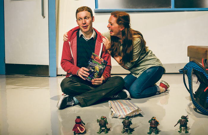 Jamie Samuel and Vanessa Schofield in Plastic Figurines at London’s New Diorama Theatre. Photo: Richard Davenport