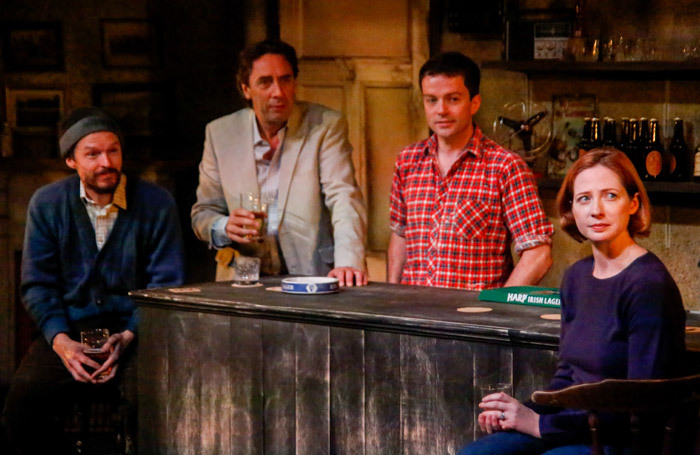 The cast of The Weir at the Sherman Theatre, Cardiff. Photo: Nick Allsop