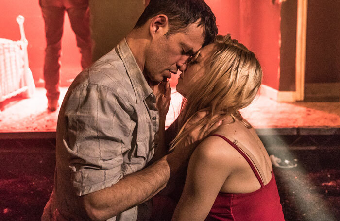 Adam Rothenberg and Lydia Wilson in Fool for Love .Photo: Marc Brenner