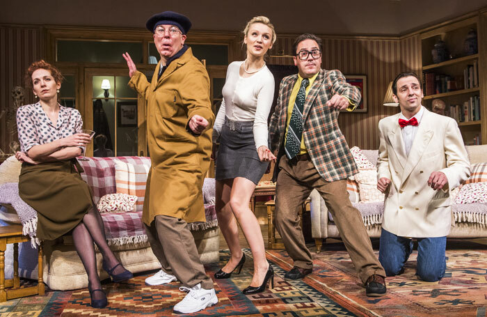 A scene from Dead Funny at the Vaudeville Theatre. Photo: Tristram Kenton