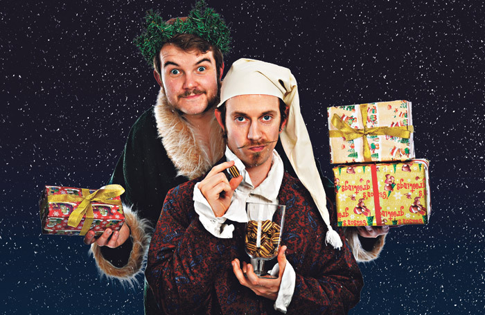 Rhys Morgan and Rob West in Morgan and West: A (sort of) Christmas Carol Magic Show. Photo: Steve Ullathorne