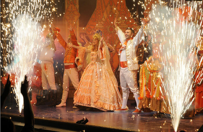 Scene from Cinderella at the Regent Theatre, Hanley