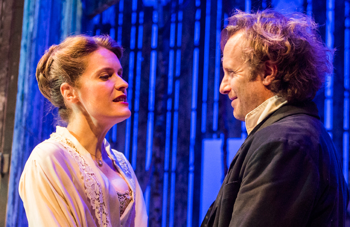 Geoffrey Streatfeild and Justine Mitchell in Wild Honey at Hampstead Theatre. Photo: Tristram Kenton